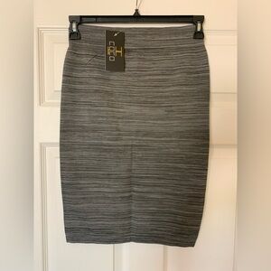 NWT Coco Limon Elegant Gray Stretch Pencil Skirt Size L/XL Minimalist Chic Work